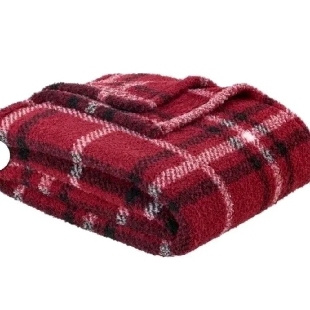 Berkshire Retro Plaid Plush Throw Blanket 60x70